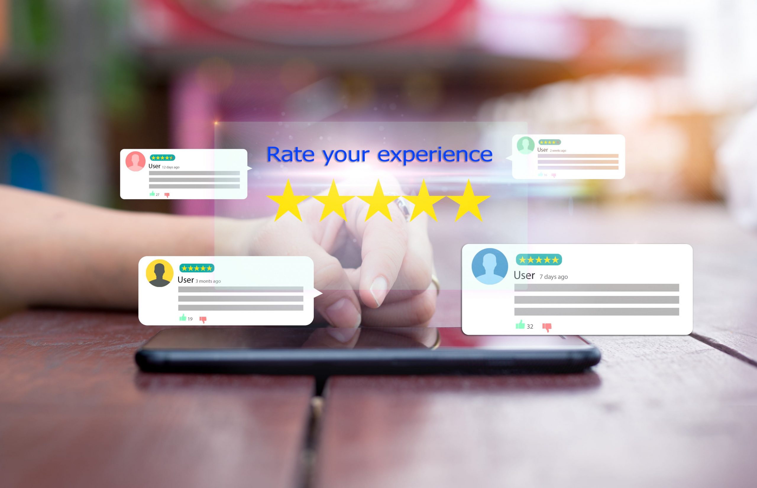 ratings and reviews on phone